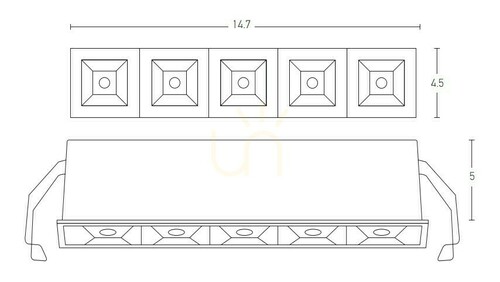 Skontrolujte Zápustná mriežková bodová LED lampa 11 W, 3000 K, pieskovo čierna, ZAMBELIS