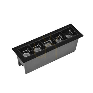 Zápustná mriežková bodová LED lampa 11 W, 3000 K, pieskovo čierna, ZAMBELIS small 0