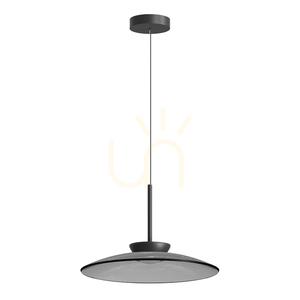 Závesné LED svietidlo 31 W, 2700 K – 3000 K, Triac, čierna matná – dymové sklo ZAMBELIS small 1