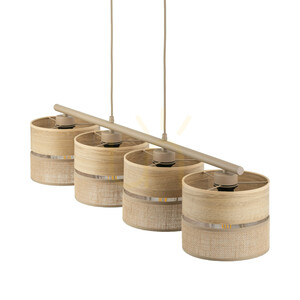 Závesné svietidlo Dorma Wood Juta 4 × E27 small 5