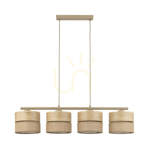 Závesné svietidlo Dorma Wood Juta 4 × E27 small 9