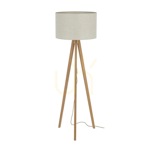 Skontrolujte Stojaca lampa Viga Shade z borovice 1 Xe27