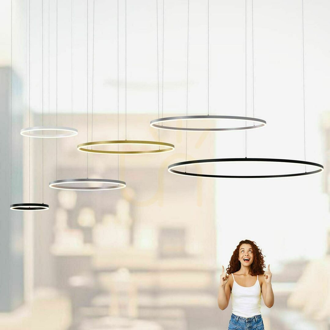 Displej Závesné LED svietidlo s.luce Ring biele Ø 60 cm Závesné LED svietidlo s.luce Ring biele Ø 60 cm