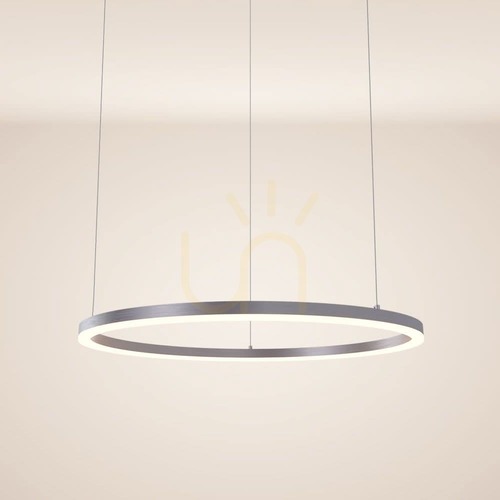 Skontrolujte LED krúžkové závesné svietidlo s.luce Ring strieborné Ø 80 cm