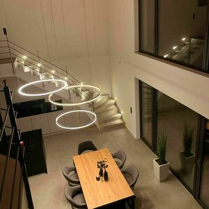 Závesné LED svietidlo s.luce Ring strieborné Ø 100 cm small 11