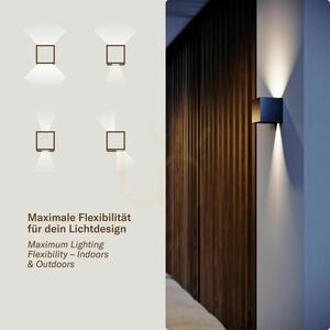 LED nástenné svietidlo s.luce Ixa antracit IP44 2x3 W 3000 K квадратное small 1
