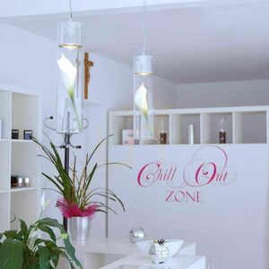 Závesné svietidlo s.luce MyLight 40 cm s plniteľným skleneným valcom, chróm small 6