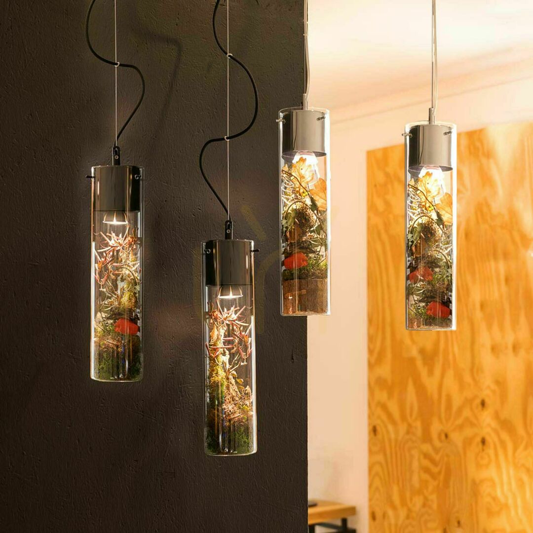 s.luce MyLight Pendant Light Black Glass Metal 40 cm GU10