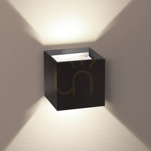 Nástenné svietidlo s.luce Ixa čierne LED 10 cm štvorcové 3000 K dimmable 10 Nástenné svietidlo s.luce Ixa čierne LED 10 cm štvorcové 3000 K dimmable small 10
