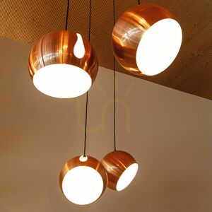 Lustre s.luce Ball zlaté kovové 20 cm E27 stmievateľné 5 m small 9