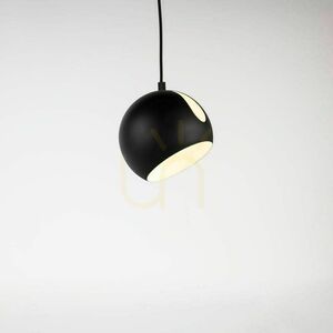 Závesné svietidlo s.luce Ball čierne Ø20 cm E27 s otočným tienidlom, záves 5 m small 15