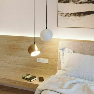 Závesné svietidlo s.luce Ball zlaté Ø 20 cm E27 s čiernym káblom 5 m small 13