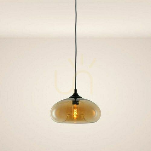 Skontrolujte Závesné svietidlo s.luce Cruet jantárové sklo E27 28 cm retro