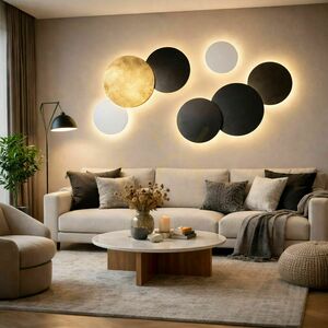 Prisadené stropné svietidlo s.luce Cloud LED čierne 40 cm kruhové moderné small 10