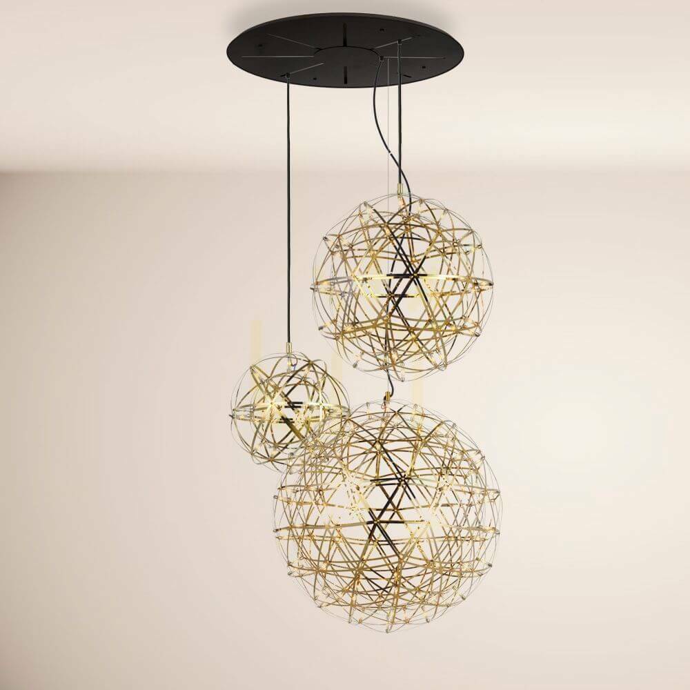 Šou Závesné svietidlo s.luce Atom XL zlaté LED 3000 K stmievateľné Závesné svietidlo s.luce Atom XL zlaté LED 3000 K stmievateľné