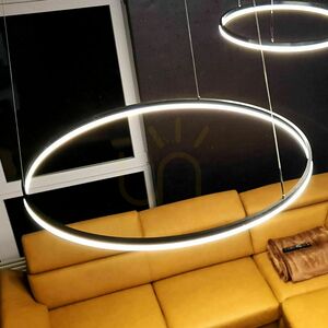 LED krúžkové závesné svietidlo s.luce Ring Ø 120 cm strieborné small 5