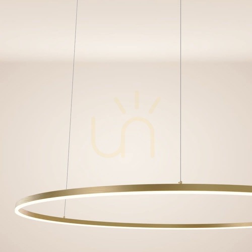 Skontrolujte LED krúžkové závesné svietidlo s.luce Ring zlaté Ø 120 cm