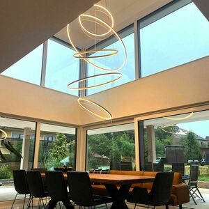 LED krúžkové závesné svietidlo s.luce Ring zlaté Ø 120 cm small 6
