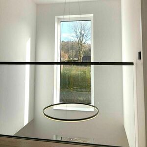 Závesné LED svietidlo s.luce Ring čierne Ø 150 cm small 11