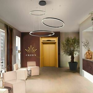 Závesné LED svietidlo s.luce Ring čierne Ø 150 cm small 13