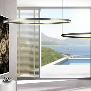 Závesné LED svietidlo s.luce Ring čierne Ø 150 cm small 6