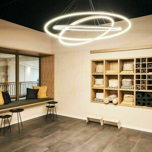 Závesné LED svietidlo s.luce Ring čierne Ø 150 cm small 7