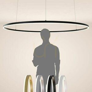 Závesné LED svietidlo s.luce Ring čierne Ø 150 cm small 8