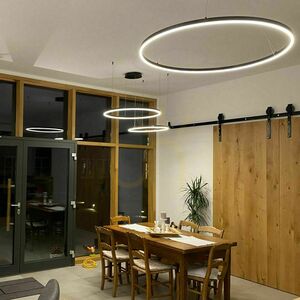 Závesné LED svietidlo s.luce Ring čierne Ø 150 cm small 9