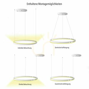 Závesné LED svietidlo s.luce Ring biele Ø 150 cm small 14