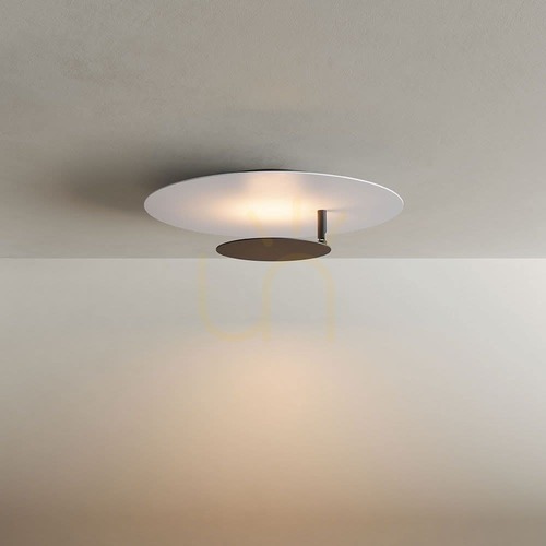 Skontrolujte Prisadené stropné LED svietidlo s.luce Plate biele 45 cm kruhové, stmievateľné