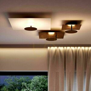 Prisadené stropné LED svietidlo s.luce Plate zlaté 60 cm kruhové stenové stropné small 1