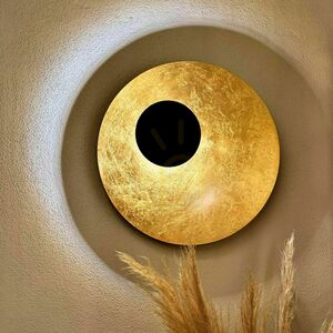 Prisadené stropné LED svietidlo s.luce Plate zlaté 60 cm kruhové stenové stropné small 5
