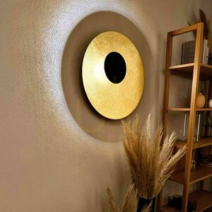 Prisadené stropné LED svietidlo s.luce Plate zlaté 60 cm kruhové stenové stropné small 8