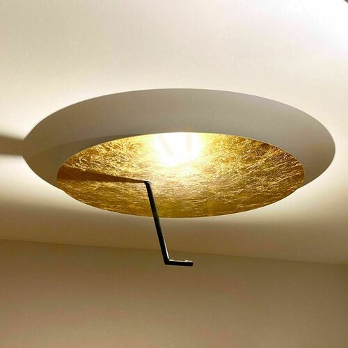 Skontrolujte Prisadené stropné LED svietidlo s.luce Hook zlaté 45 cm 3000 K stmievateľné