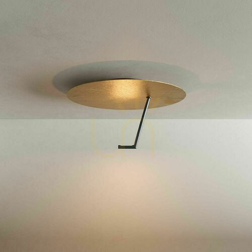 Skontrolujte Prisadené stropné LED svietidlo s.luce Hook zlaté 45 cm kruhové stmievateľné