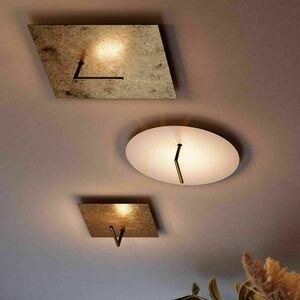 Prisadené stropné LED svietidlo s.luce Edge zlaté 30 cm, stmievateľné small 0