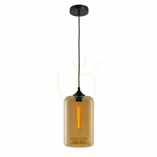 Skontrolujte Závesná lampa s.luce Cruet, sklo jantár, 5 m kábel, E27, stmievateľná