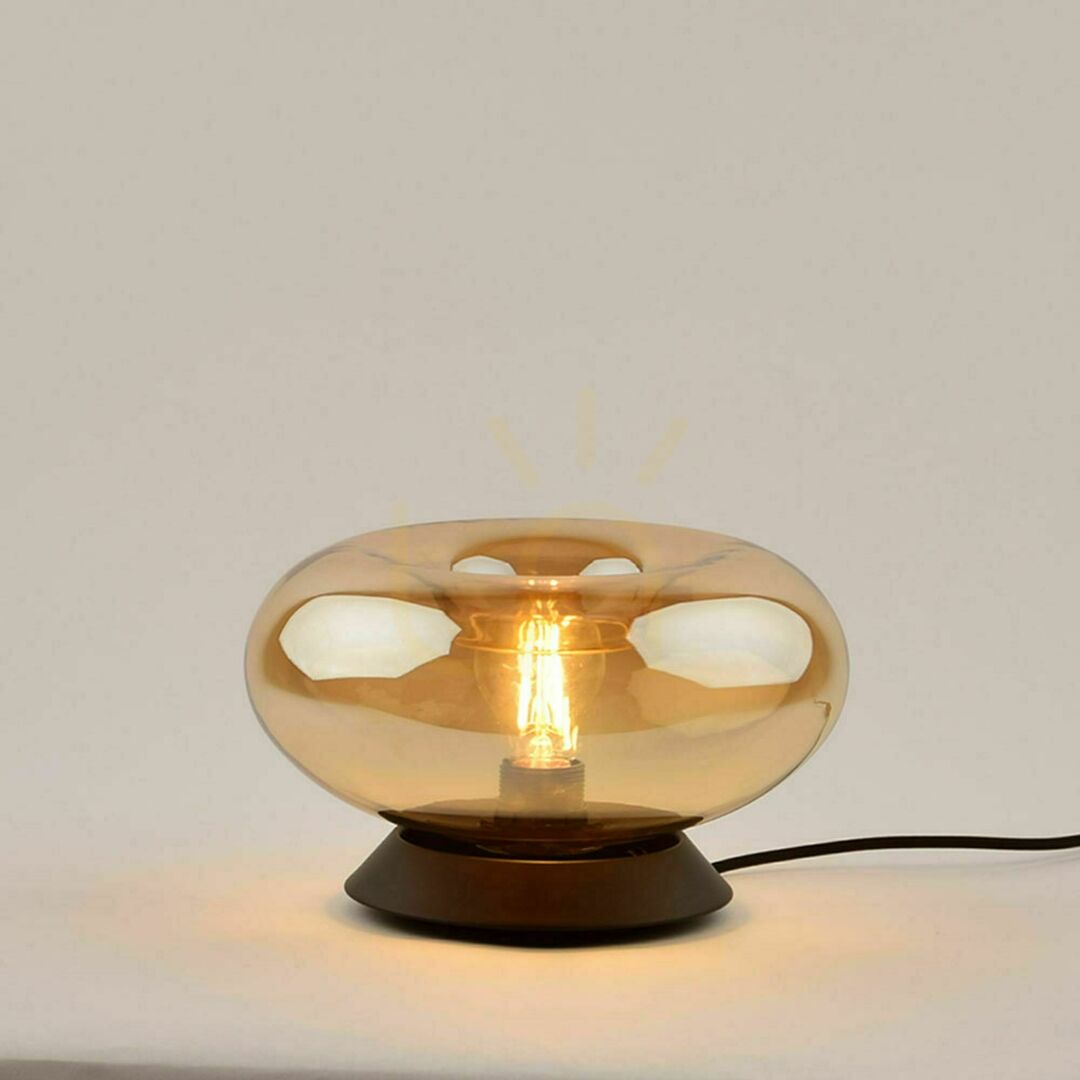 vyhliadka Stolná lampa s.luce Cruet dymové sklo retro E27 30 cm Stolná lampa s.luce Cruet dymové sklo retro E27 30 cm