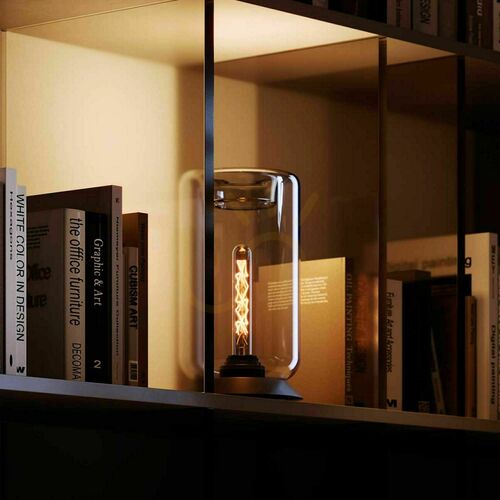 Skontrolujte Stolná lampa s.luce Cruet E27 dymové sklo retro Ø28 cm