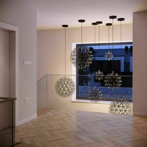 Závesné LED svietidlo s.luce Atom 50 cm, čierny chróm, stmievateľné small 13