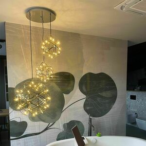 Závesné LED svietidlo s.luce Atom 50 cm, čierny chróm, stmievateľné small 14