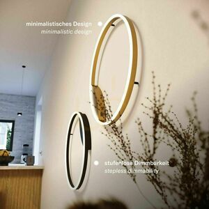 Prisadené stropné LED svietidlo s.luce Ring čierne 80 cm stmievateľné small 4