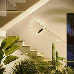 Prisadené stropné LED svietidlo s.luce Ring čierne 80 cm stmievateľné small 6