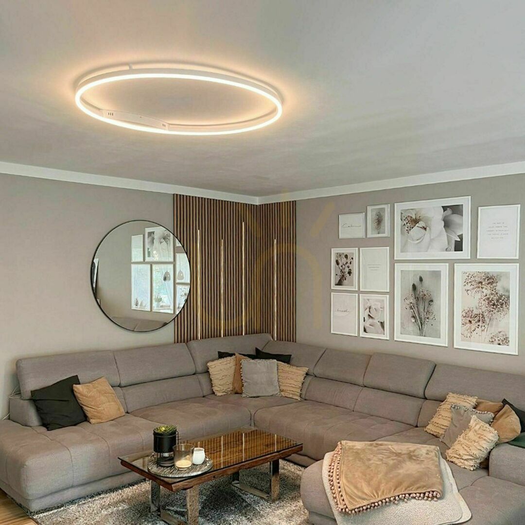 vyhliadka Prisadené stropné svietidlo s.luce Ring LED biele 80 cm stmievateľné Prisadené stropné svietidlo s.luce Ring LED biele 80 cm stmievateľné