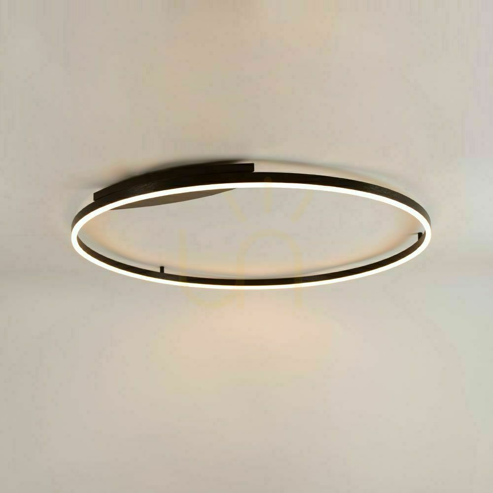 Plafonieră LED s.luce Ring neagră 100 cm dimabilă 3000K