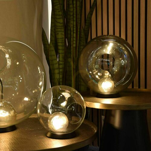 Skontrolujte Stolná lampa s.luce Orb dymové sklo, kov, E27, 40 cm
