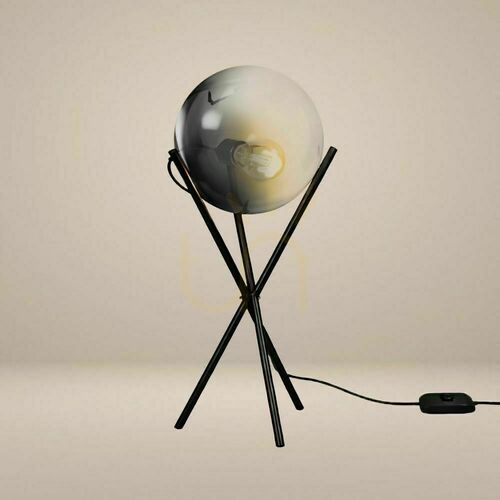 Skontrolujte Stolná lampa s.luce Orb Axis čierna sklenená 20 cm