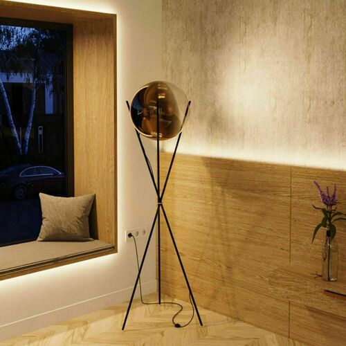Skontrolujte Stojanová lampa s.luce Orb Axis meď sklo 160 cm