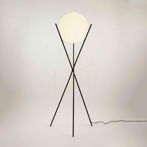 Stojanová lampa s.luce Orb biela sklenená 160 cm moderná small 11