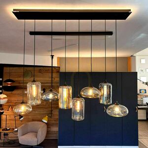 Prisadené stropné svietidlo s.luce Modular čierne kovové obdĺžnikové 200 cm small 9